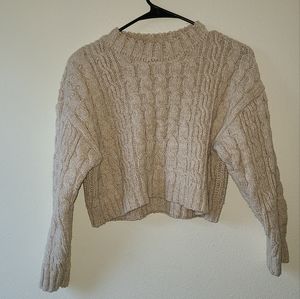 cropped knitted sweater